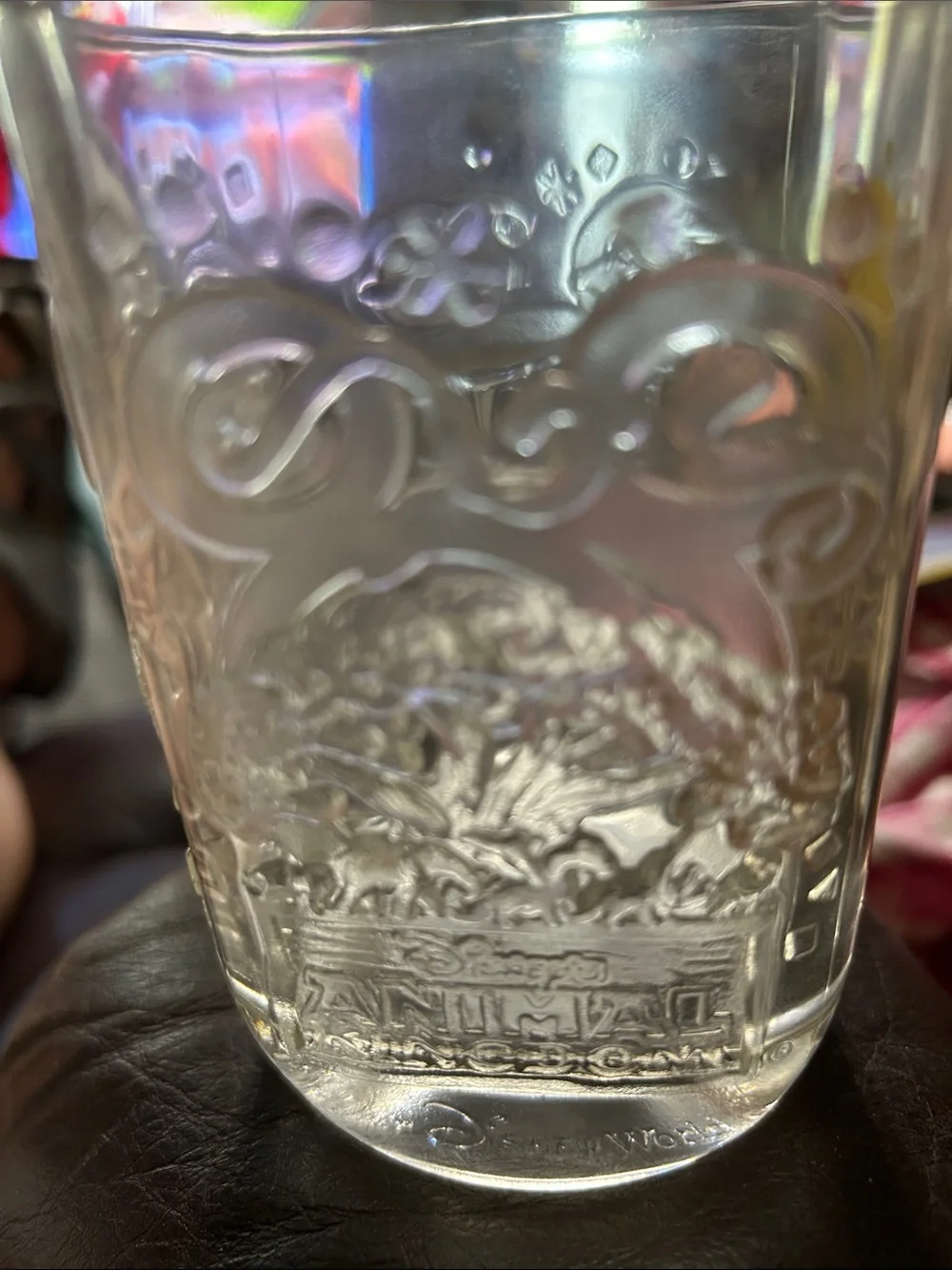 Vintage 2000 Walt Disney World Animal Kingdom Disney Mickey Mouse Clear Glass